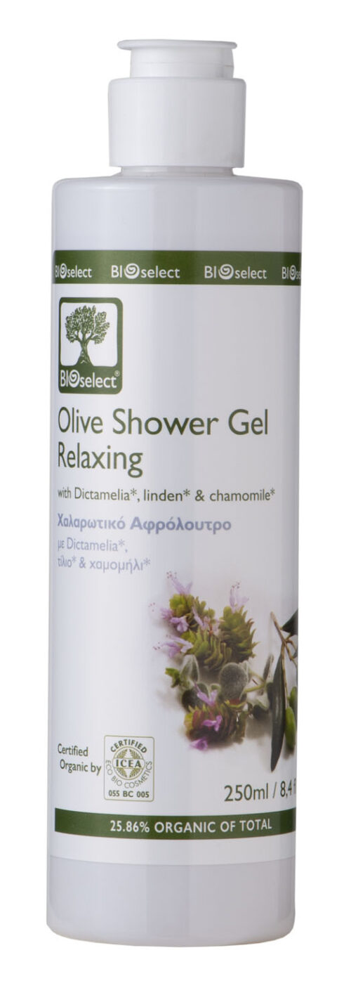 bioselect olive shower gel relaxing